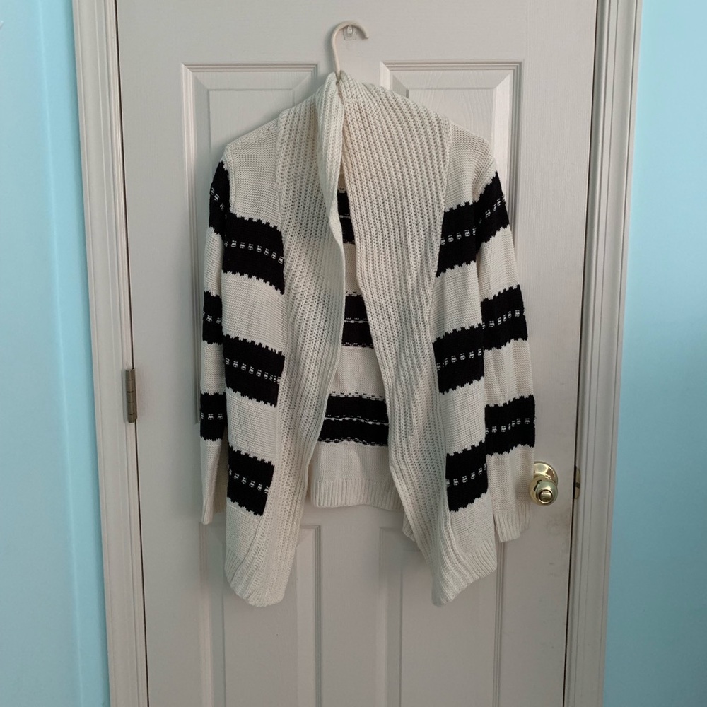striped cardigan